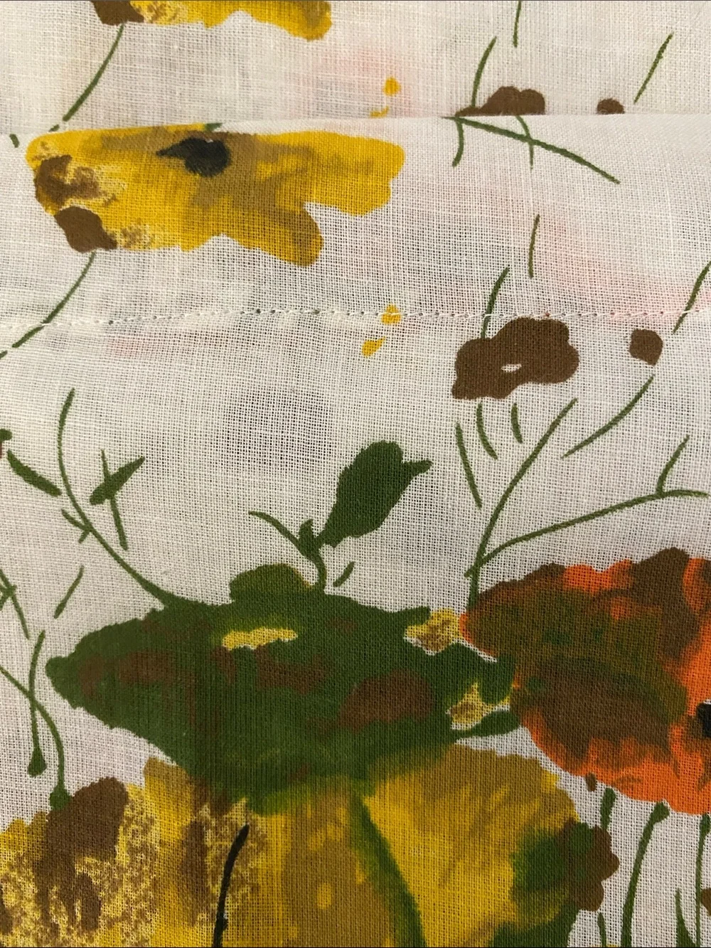 Vintage Handmade Floral Valance